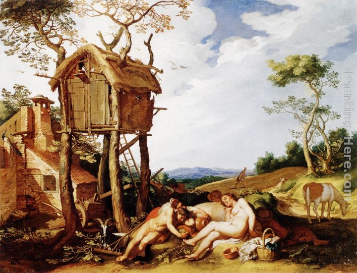 Landscape with Parable of the Wheat and the Tares painting - Abraham Bloemaert Landscape with Parable of the Wheat and the Tares art painting
